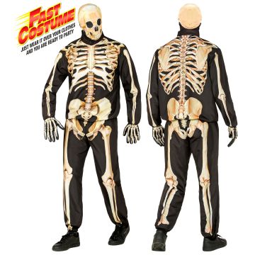Black Skeleton Costume for Men