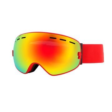 Ski goggles with red mirror finish - onesize
