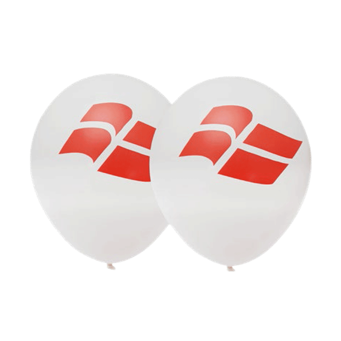Dannebrog Balloons in White 25cm 6x