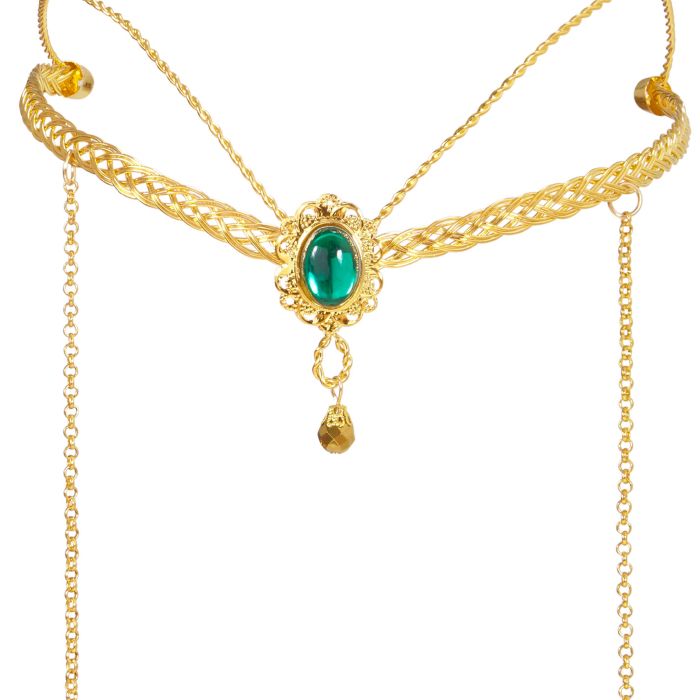 Fantasy elf tiara headband gold - onesize