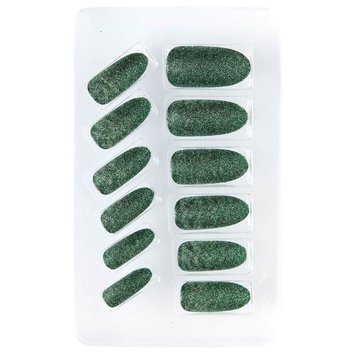 Green Self-Adhesive False Nails