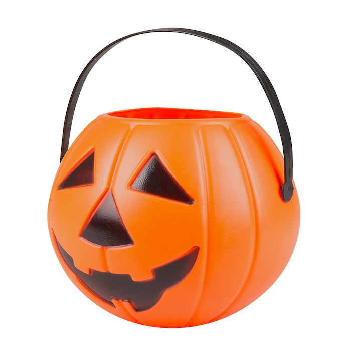 Orange pumpkin bucket Halloween