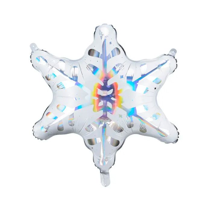 Holographic Snowflake Foil Balloon - 64 x 66 cm