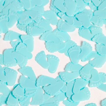 Light blue baby feet table confetti - 14 g