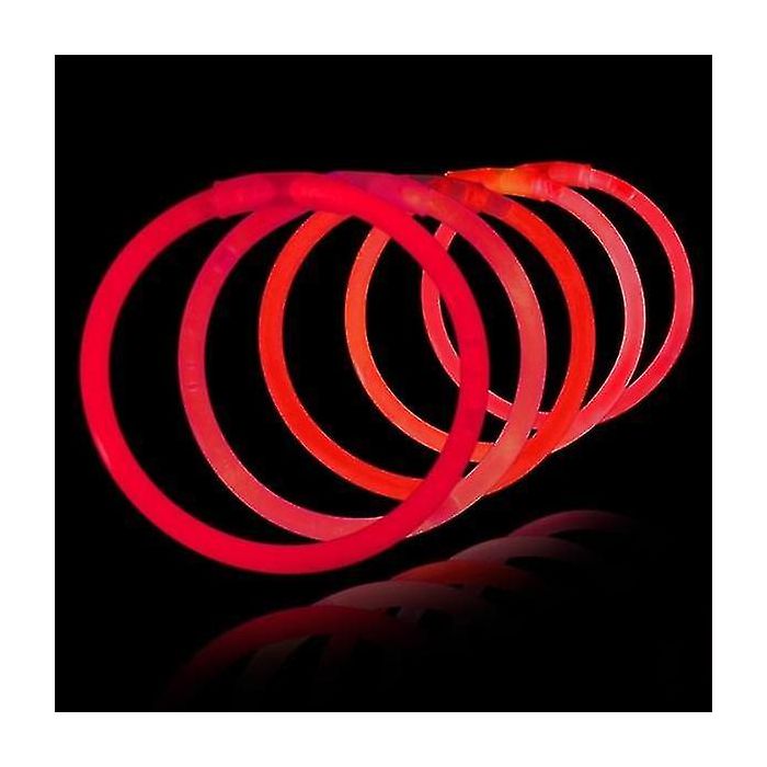 Red glow sticks 100x - Self-luminous bracelets