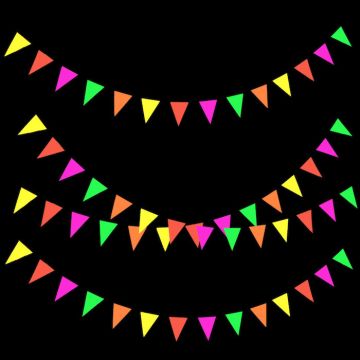 UV Flag Garland Multicoloured - 4.4 meters