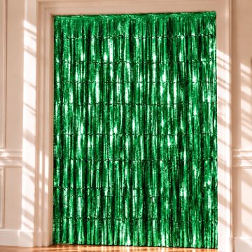 Green Glitter Curtain - 100 x 240 cm