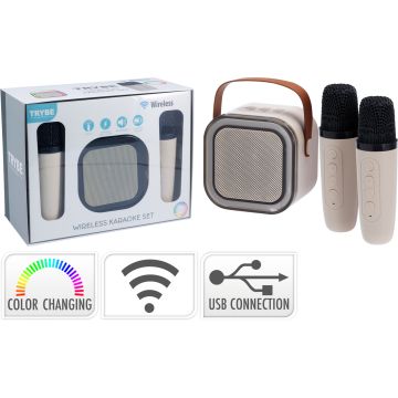 Wireless Karaoke Set with Speaker and 2 Microphones