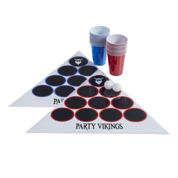 Beer Pong set PartyVikings - incl. triangular tarps, balls & cups