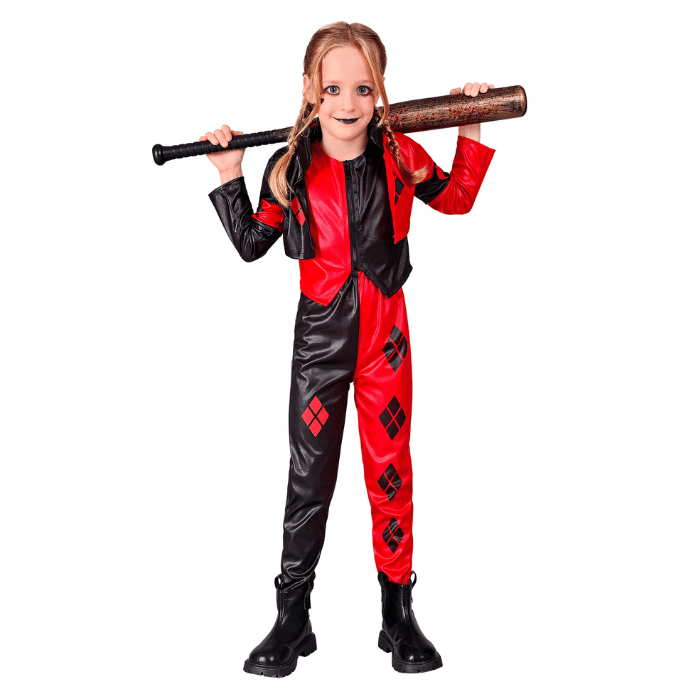 Red/Black Harlequin Costume for Children