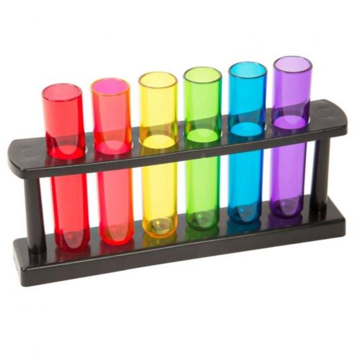 Neon test tube set with holder and 6 tubes