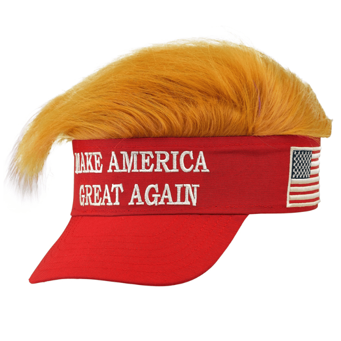 MAGA sun hat with hair