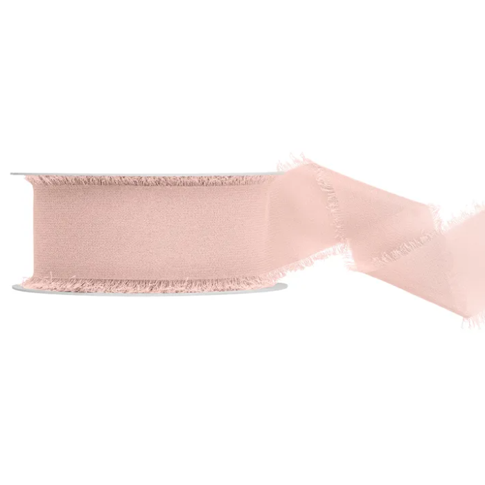 Pink chiffon ribbon 40 mm x 10 m 