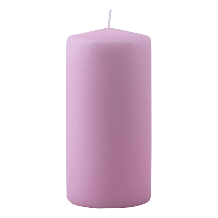 Pillar Candle Mother-of-Pearl Pink 1x - 6x12 cm