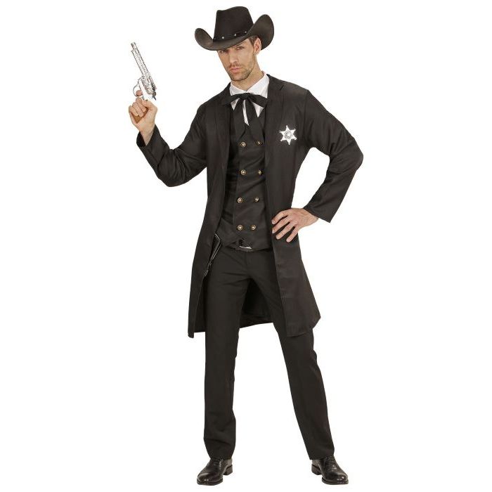 Cowboy Sheriff Costume with Coat - 4 Pieces