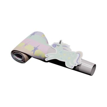 Unicorn party blowers 6x - 24 cm