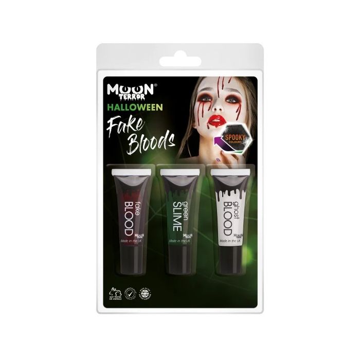 Fake Blood and Slime Makeup Set 3x - 10 ml