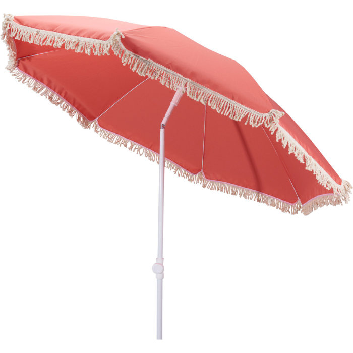 Fringe Parasol in Grapefruit Ø180x200cm