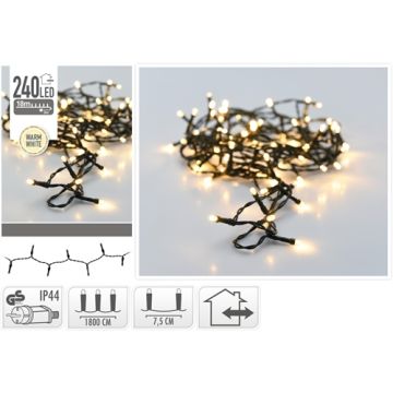 LED light chain 240 LED warm white with plug - 18 m