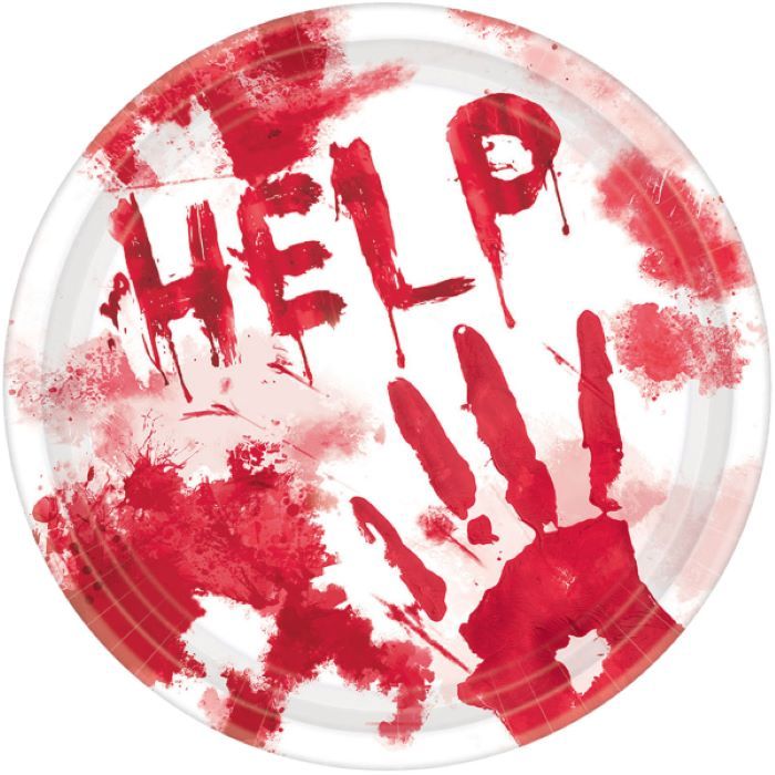 Bloody Halloween paper plates - Ø 23 cm