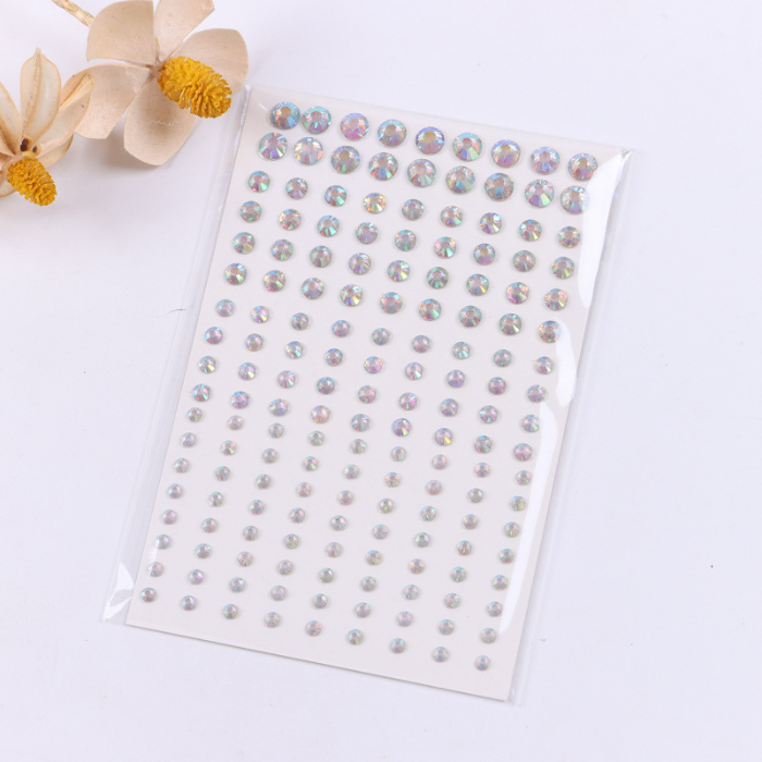 Face Gems rhinestone silver - 162 pcs.
