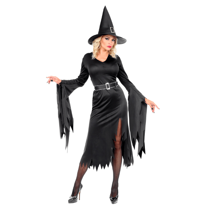 Black witch costume for women