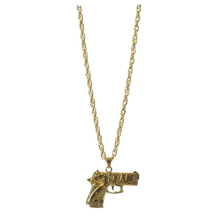 Gold gun necklace - onesize