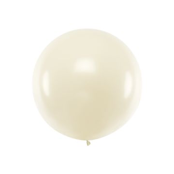Giant Metallic Off-White Balloon - 1 Meter