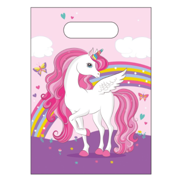 Pink unicorn candy bags 6x - 28.6x17.5 cm