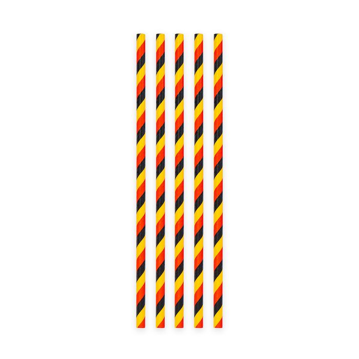 Germany striped Paper Straws 20x - 19 cm