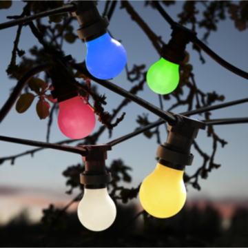 Multicoloured string lights 14.5 meters with 20 bulbs