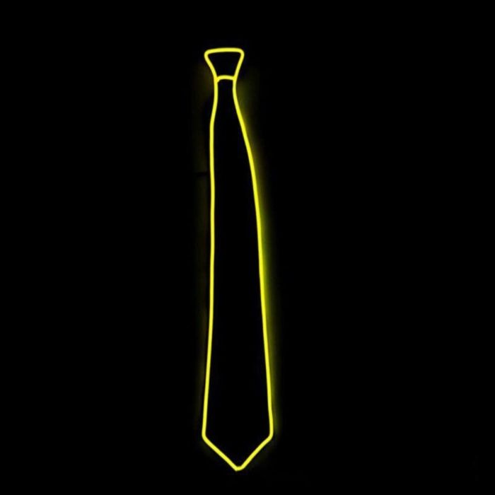 Yellow LED tie - onesize