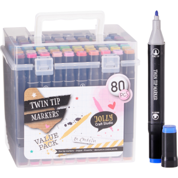 Twin marker water-based pens 80x