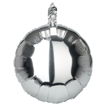 Round silver foil balloon 10x - 46 cm