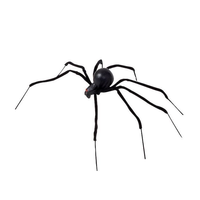 Pliable giant black widow spider - 110 cm