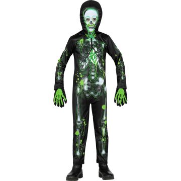 Poisonous skeleton costume in green