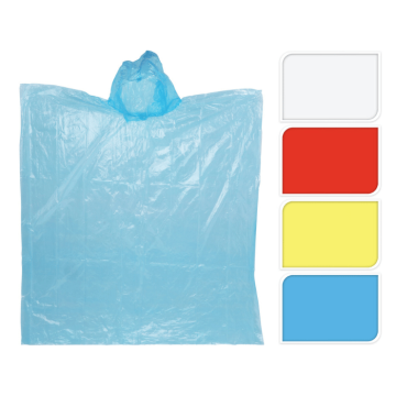 Disposable rain poncho for children assorted - one size