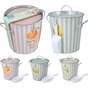 3-Piece Ice Bucket Set with Lid and Plastic Bucket