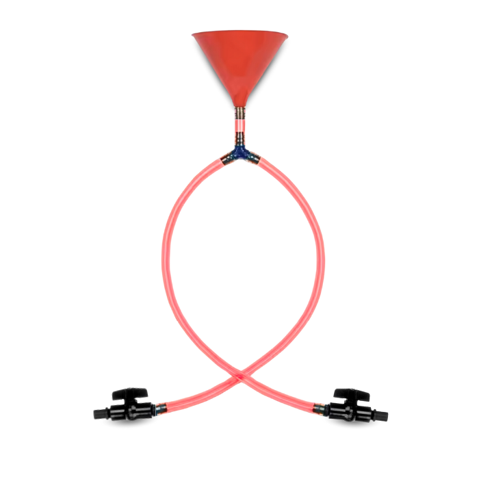 Double funnel beer bong orange