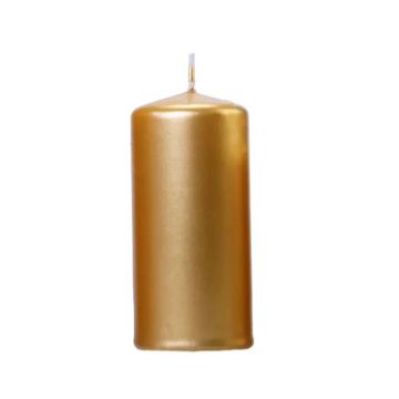 Metallic Gold Candles 6x - 12 x 6 cm