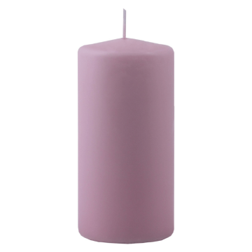 Dusty heather pillar candle 1x - 6x12 cm
