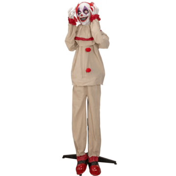 Scary clown with sound & light - 161 cm