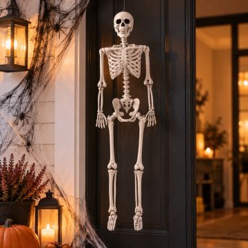 Hanging human skeleton decoration - 90 cm