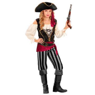 Dangerous pirate girl costume for children