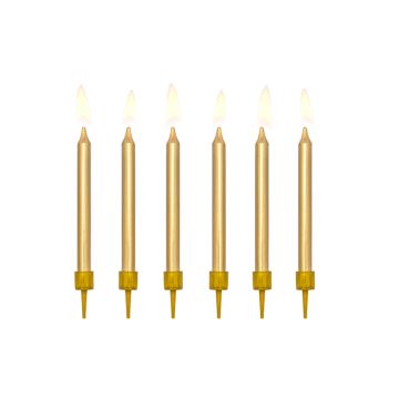 Gold Birthday Candles 6x