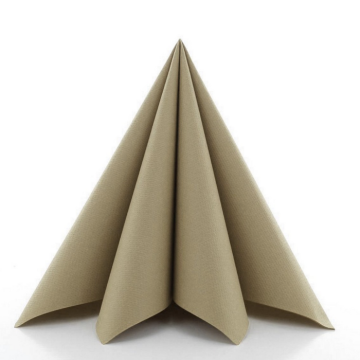 Luxury napkins natural brown 12x - 40x40 cm