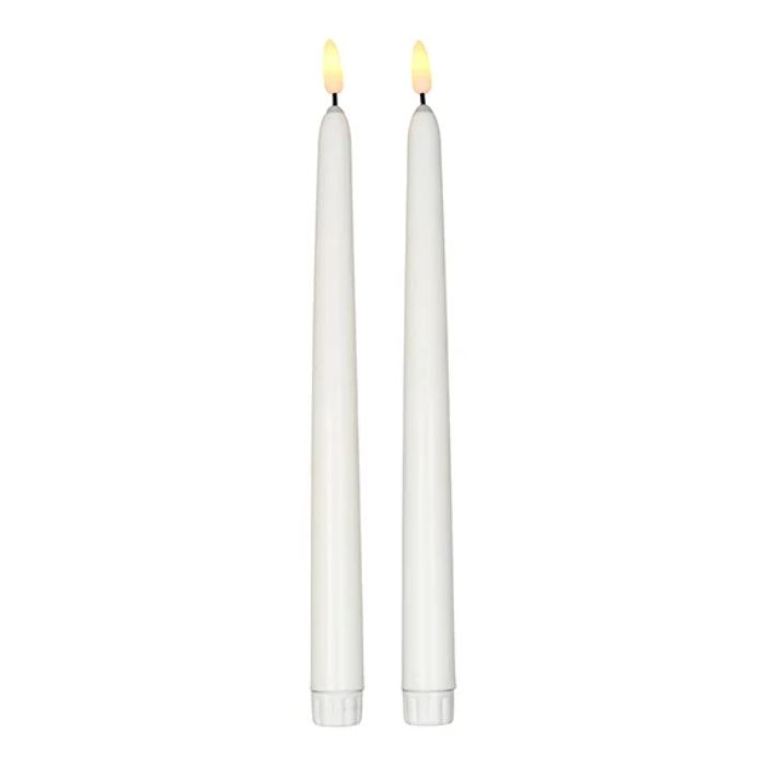 LED candles white 2x - 25 cm