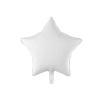 Foil balloon star white 48 cm