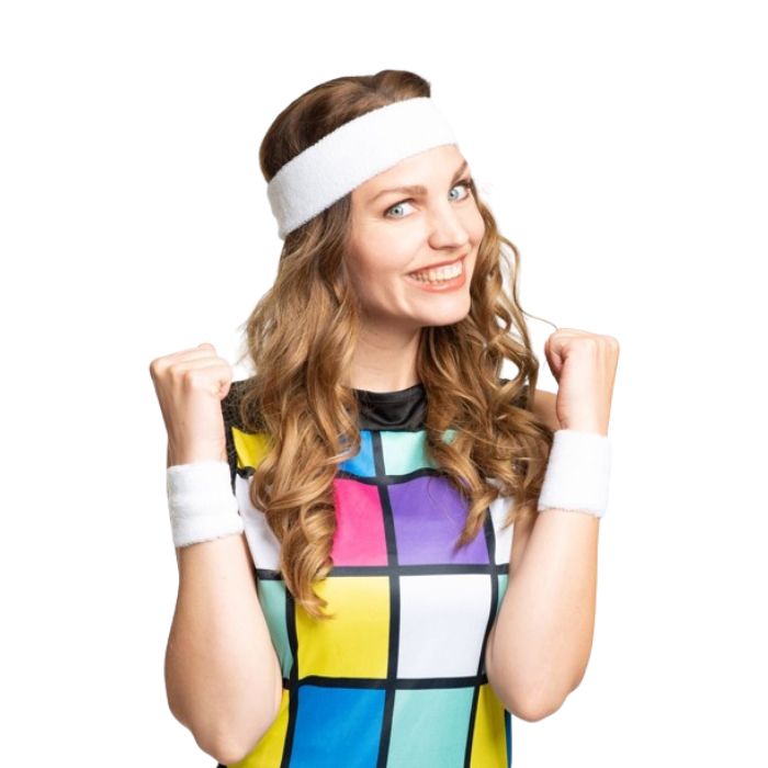 White Sweatband Set - Onesize