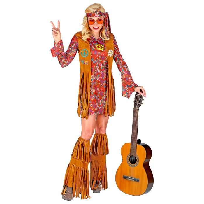 Hippie Dress with Fringed Vest and Boot Covers